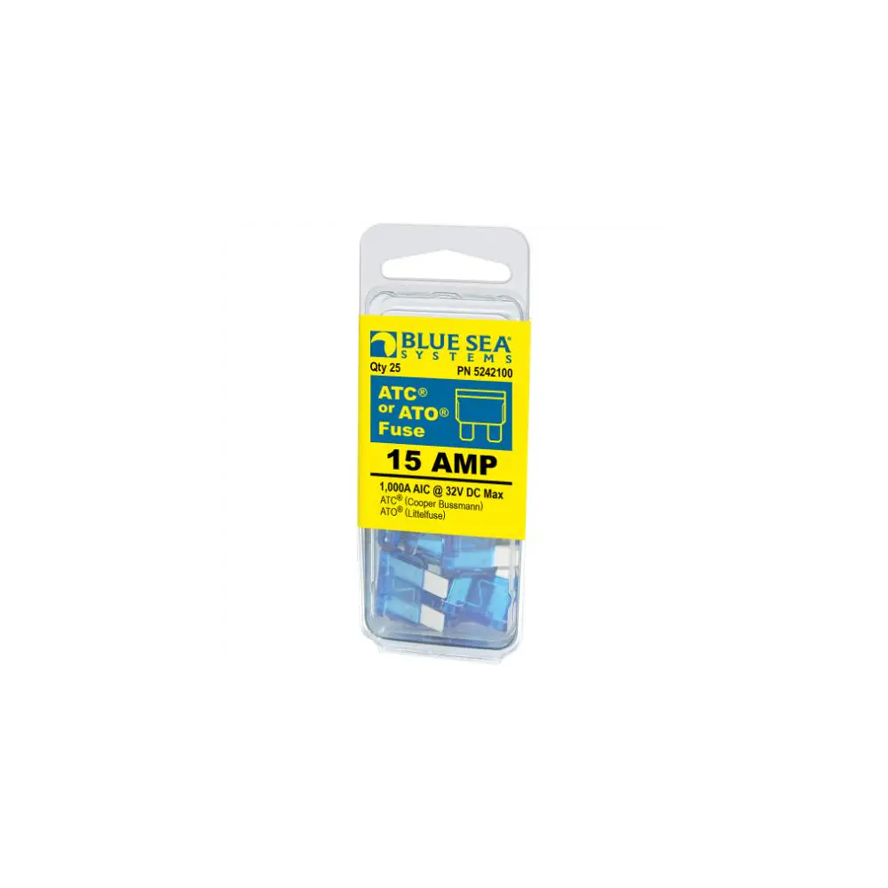 ATO/ATC Blade Fuse - 15 Amps/32 Volts DC - Pack Of 25 - BLS5242100-BSS